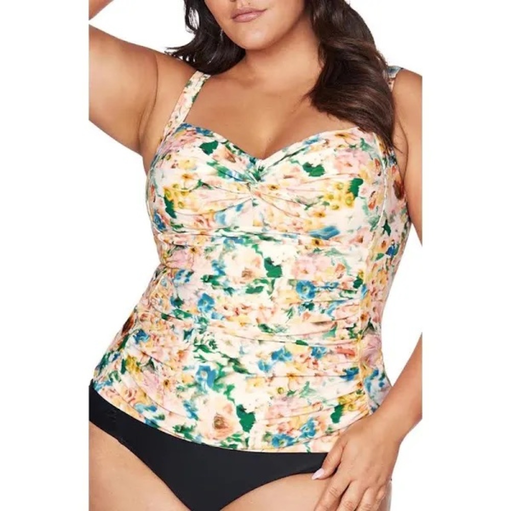 NWT Artesands Odette Tankini Beach Bikini Top Size 12